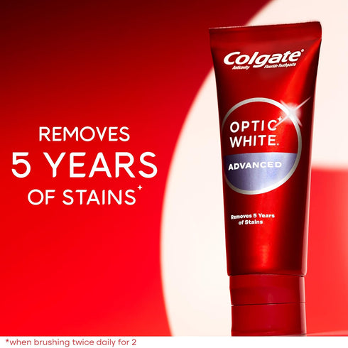 Colgate Optic White Advanced Hydrogen Peroxide Toothpaste Pack, Teeth Whitening Toothpaste, Enamel-Safe Hydrogen Peroxide Formula, Helps Remove Te...