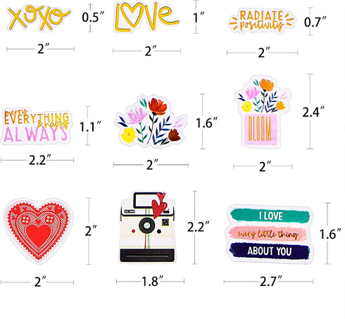 FaCraft Scrapbooking Supplies Ephemera Die Cuts Stickers (95 pcs Love)...