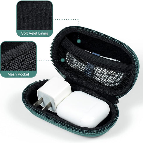 EVA Earbud Case for Beats Flex Raycon in-Ear Monitor Headphone Carrying Case Ellipsoid Wired earbud case Waterproof earphone case Portable Earbud ...