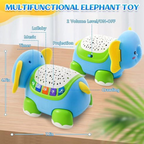 Musical Crawling Baby Toys,Baby Toys Toddler Toys with Music Light and Projector,Infant Toy for Toddler Boy Girl,Baby Toddler Boy Toys Baby Toy Gi...