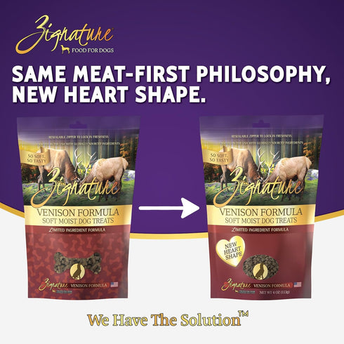 Zignature Venison Soft Moist Treats for Dogs...