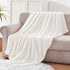 Exclusivo Mezcla Fleece Throw Blanket for Couch, Sofa, 300GSM Super Soft and Warm Blankets, Pure White Throw All Season Use, Cozy, Plush, Lightwei...