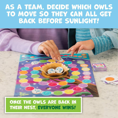 Peaceable Kingdom Hoot Owl Hoot Cooperative Color Matching Game for 2 to 4 Kids Ages 4+...