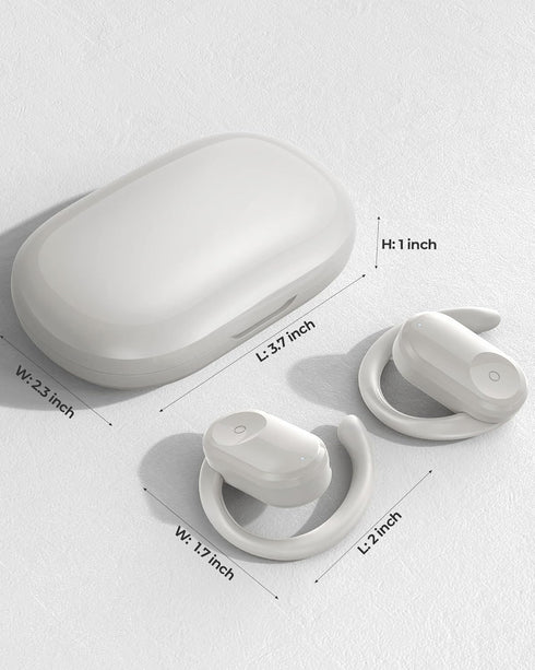Open Ear Headphones, Bluetooth 5.3 Wireless Earbuds with Earhooks, 120° Rotation Angle Adjustment, 36 Hours Playtime, 1.5 Hours Fast Charging, Swe...