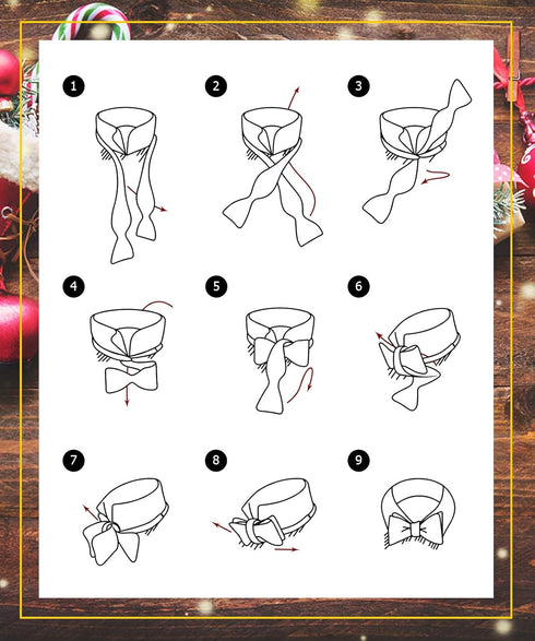 HISDERN Christmas Bow Ties for Men Xmas Self-tied Bowties and Pocket Square Set Festival Woven Bowtie Handkerchief...