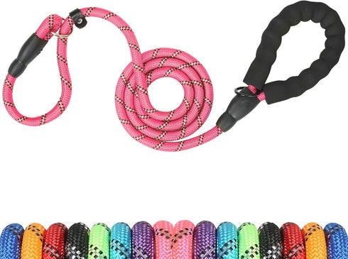 Slip Lead 6 FT for Medium and Large Dogs,Puppy Dog Training Leash Heavy Duty,No Pull Reflective Nylon Dog Leash,Rope Training Leash for Dogs That ...