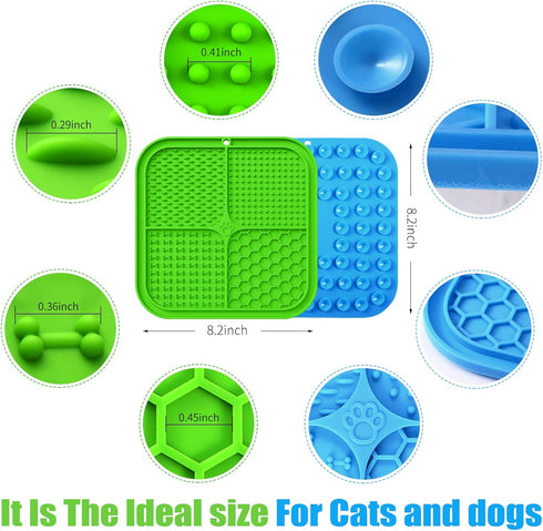 Licking Mat Slow Feeder for Dogs and Cats, Premium Lick Pad with Suction Cups for Dog Anxiety Relief, Slow Feeder Dog Bowls, Bathing, Grooming and...