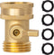 Xiny Tool Brass Garden Hose Shut Off Valve, Heavy Duty 3/4 Inch Solid Brass Garden Hose Shut Off Valve with 4 Extra Rubber Washers...