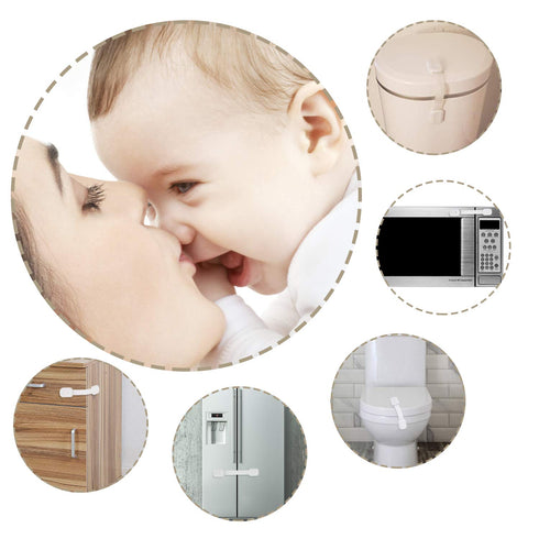 Goodv Baby Proof Cabinet Locks - 6 Pack Adjustable Child Safety Straps Used for Drawer Door Fridge Oven Toilet Seat Kitchen Cupboard Appliance Tra...