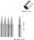 uxcell Lead-free Soldering Iron Tip Flat Edge 0.8D+1.2D+1.6D+2.4D+3.2D 4mmx41mm Replacements for Soldering Station 5Pcs...