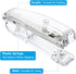 PATIKIL Acrylic Stapler Set, Portable Stylish Manual Effortless Desktop Stapler with 2000 Pcs 24/6 Staples for Classroom Home Office Desk, Silver...