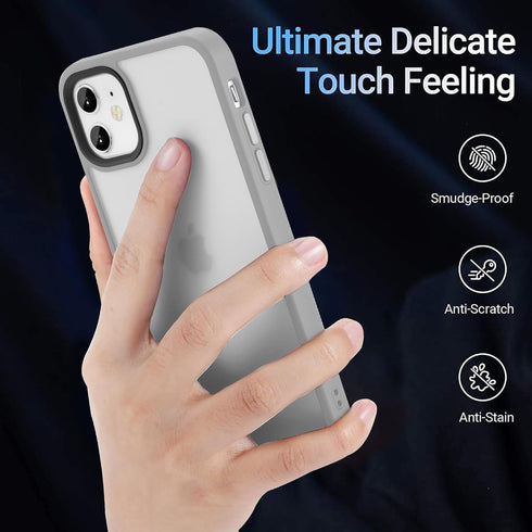 for iPhone 11 Phone Case, Shockproof for iPhone 11 Case, Military Grade Drop Protection, Protective Hard Back Slim Translucent Case for iPhone 11 ...