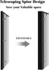 0.5 inch Telescoping 3 Ring Binder -1PCS-Black?1/2 inch Flexible Round Binder with Customizable Front Cover and Clear Catalog Pocket, Holds 8.5x11...