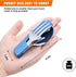 HIKENTURE Camping Utensils 2 Pack,4-in-1 Stainless Steel Spoon, Fork, Knife, and Bottle Opener Combo - Lightweight and Portable Travel Eating Silv...
