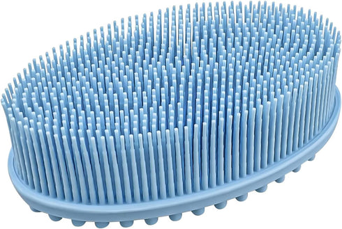 Silicone Body Scrubber, Shower Brush Handheld, Soft Silicone Loofah, Bath Scrubber for Body for Deep Clean (Blue)...