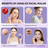 Ice Roller for Face and Eye, Silicone Ice Facial Roller Ice Holder, Face Ice Mold Skin Care, Face Icers Reusable Ice Cube Roller for Shrink Pores ...