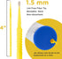 TCP Global 100 Paint Touch Up Brushes, Disposable Micro Brush Applicators, Yellow with Fine 1.5 mm Tips - Auto Body Shop, Auto Car Detailing, Hobb...