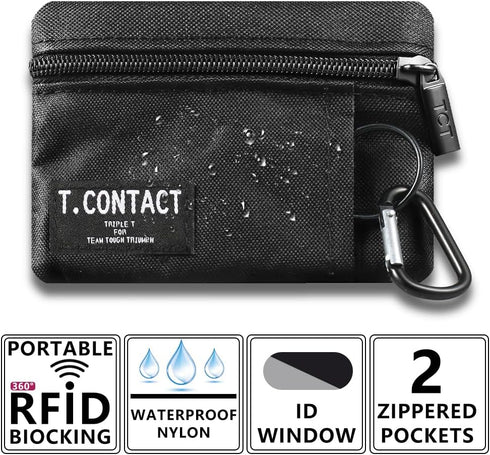 Lanyard Pouch Coin Purse Wallets Hoodswop Id Holder Keychain Zip Id Case Card Holder Wallet for Men Women Small Zippered Coin Pouch For Boys(black...