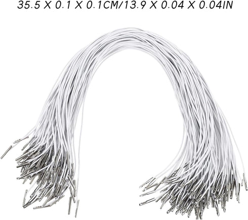 STOBOK 100pcs Elastic Barbed Cords Loop Stretch Loop Band Round String with Metal Barbs Fastener Hat Chin Cord Strap for Party DIY Hat Elastic Men...