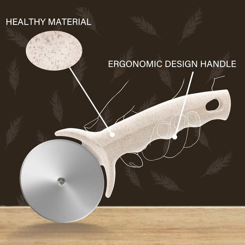 Pizza Cutter Wheel, Stainless Steel Pizza Cutter with Cover, Super Sharp Pizza Slicer-Dishwasher safe,Smooth Rotating Pizza Wheel Safe with Health...