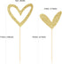 24 PCS Gold Glitter Heart Cupcake Toppers Cute Design Love Cupcake Toppers for Wedding Bridal Anniversary Baby Shower Party Decorations Supplies...