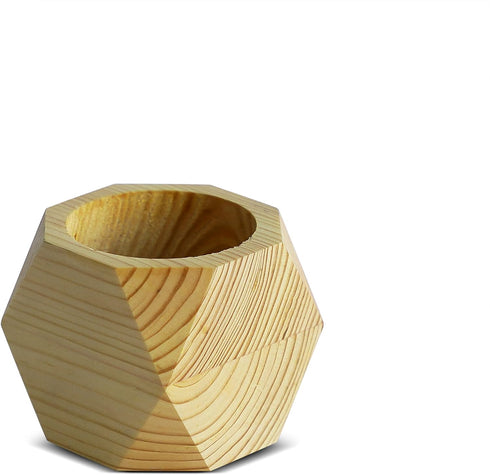 Untitled Succulent Planter - Wooden Pot for Small Flower or Preserved Moss - Indoor Plant Pot for Succulents or Faux Plants - Moss Pots (Natural)...