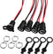 5Pcs 10A DC-099 Power Jack Cord Socket Threaded Female Mount Connector Adapter with Pre-soldered Wires and Waterproof Cover Cap, 5.5 x 2.1 MM...