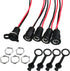 5Pcs 10A DC-099 Power Jack Cord Socket Threaded Female Mount Connector Adapter with Pre-soldered Wires and Waterproof Cover Cap, 5.5 x 2.1 MM...