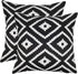 Adabana Outdoor Waterproof Boho Pillow Covers 18x18 Decorative Black and White Outdoor Throw Pillows Cover for Patio Furniture Garden Porch Pack o...