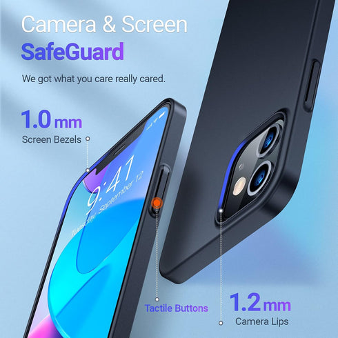 TORRAS Slim Fit iPhone 12 Case/iPhone 12 Pro Case, Slim Yet Protective, Velvety Feel, Non-Slip Matte for iPhone 12 Slim Case/iPhone 12 Pro Thin Ca...