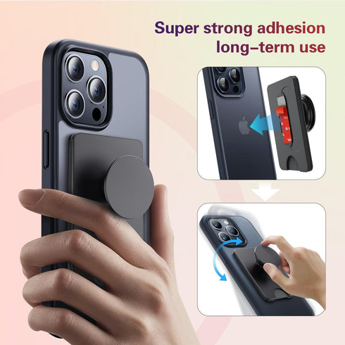 3PCS Adhesive Base for Pops Wallet+, Detachable Sticky Plastic Part Strips Replacement for Socket Wallet Plus & Wallet Case Back with Extra 3Pack ...