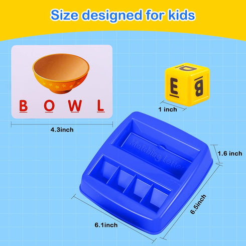 Matching Letter Game, Alphabet Spelling & Reading Words, Objects & Color Recognition, Early Learning Educational Toy for Preschool & Kindergarten ...