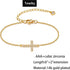 Tewiky Cross Bracelet for Women Dainty 14k Gold Cubic Zirconia Classic Tennis Bracelet Cute Gold Tiny Rope Cuban Figaro Herringbone Chain Link Bra...