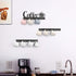 HULISEN Coffee Mug Wall Rack, Coffee Cup Holder Wall Mounted with 12 Heavy Duty Hooks and Metal Coffee Sign, Rustproof Tea Cup Hanger Display Deco...