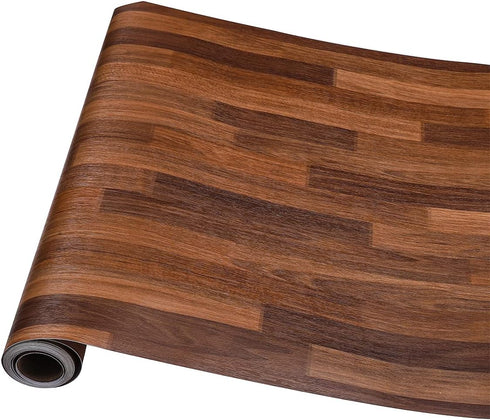 Self Adhesive Wood Butcher Block Contact Paper for Kitchen Countertop Cabinets Door Table Desk Furniture Decal Wallpaper 15.7X117 Inches (Dark Col...