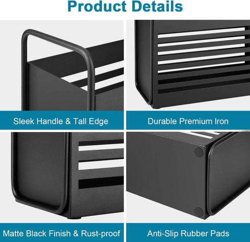 Magazine Rack, Magazine File Holder Mail Organizer Folder Organizer Bin for Magazines, Books, Newspapers, Tablets in Home, Office, Black...