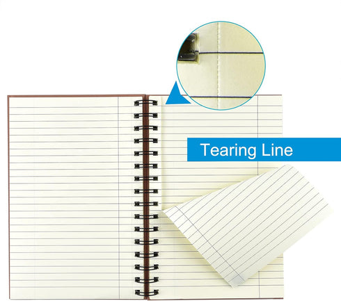 Coopay 4 Pack A5 Hardcover Spiral Notebook College Ruled Notebooks Journal Diary Planner Lined Notebook with Removable dividers for School Office ...