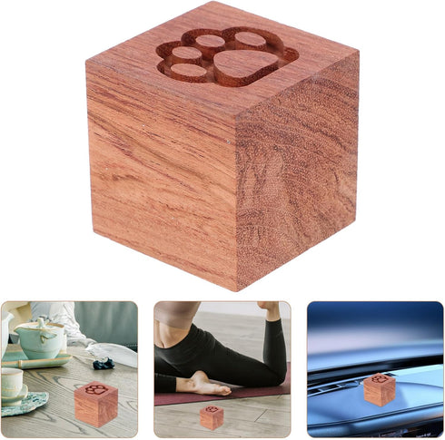 Walnut Wood Essential Oil Diffuser Fragrant Wood Aroma Fragrance Diffuser Air Freshener for Car Wardrobe Home Office Design B...