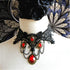 Cathercing Halloween Gothic Black Choker Necklace for Women Vampire Red Choker Vintage Halloween Vampire Accessories Jewelry Costume Cosplay Party...