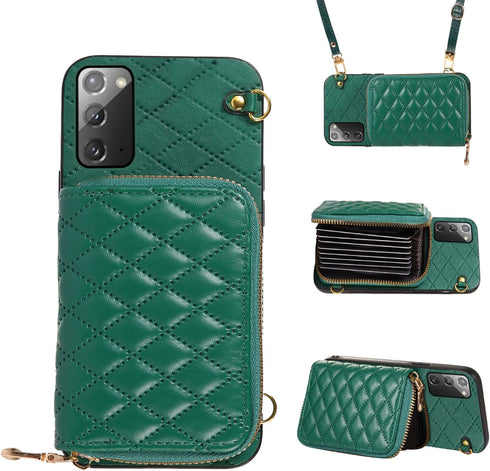 Furiet Detachable Crossbody Wallet Case for Samsung Galaxy Note 20 5G with Zipper Purse, Multi Card Slots, PU Leather Stand Shockproof Cell Phone ...