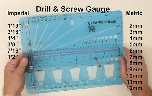 Multi Mark Tool - Can be a square, angle marker, protractor, centreline scribe, circle scribe, ruler and offset scribe, large circle centre finder...