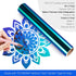 TECKWRAP Holographic Chrome Craft Vinyl 12" x 60", Peacock Blue- Permanent Adhesive Vinyl, Indoor & Outdoor Vinyl, Waterproof, Scrapbooking, Easy ...