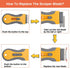 Razor Blade Scrape with 20pcs Extra Blades, Scraper Tool, Razor Blade Retractable, Paint Stripping Tool, Hob Oven Glass Cooker Cleaning Tool Non S...