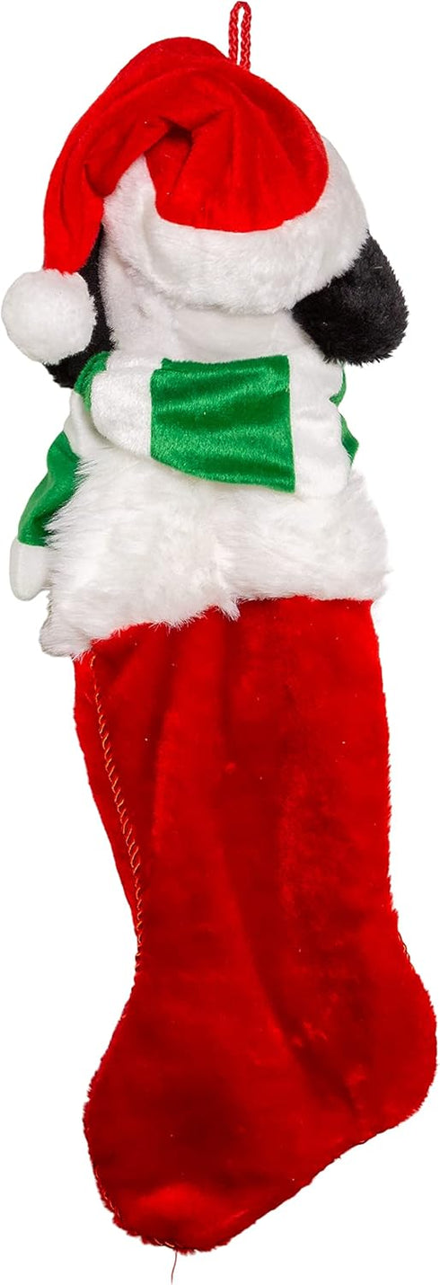 Peanuts Kurt Adler 21-Inch Snoopy Plush Head Stocking with Snowflake Dangles...