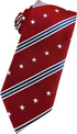 KOOELLE Mens American Flag Necktie Stars & Striped Jacquard Tie for Patriotism...