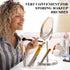 Rolybag Acrylic Makeup Brush Holder Organizer 3 Slots Cosmetic Brushes Storage Clear Pen Holder Eyeliners Eyebrow Pencil Display Case for Desk and...