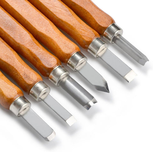 17Pack Small Wood Carving Set, 12pcs Wood Carving Tools SK2 Carbon Steel + 4pcs Whetstone + 1pcs Storage Case for Beginners DIY Woodworking Sculpt...