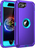 for iPhone SE 2022/2020 Case,Built-in Screen Protector,Shockproof 3-Layer Full Body Protection Rugged Heavy Duty High Impact Hard Cover Case for i...