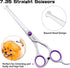 5 in 1 Dog Grooming Scissors Kit with Safety Round Tips Dog Scissors for Grooming 4CR Stainless Steel Grooming Scissors for Dogs and Cats, Profess...