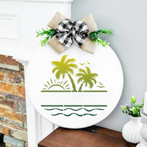 Palm Trees Stencils Template Reusable Beach Stencils for Painting on Wood Craft Canvas Walls Decorations DIY Projects Nature Summer Theme Stencils...